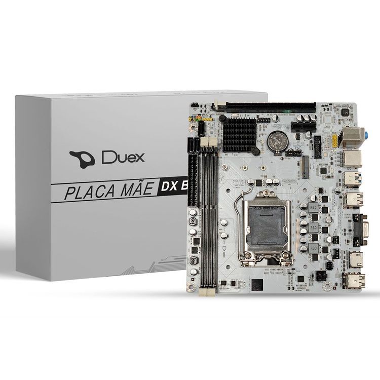 Placa Mãe DX B75ZG M.2 Intel LGA 1155 DDR3 White Edition