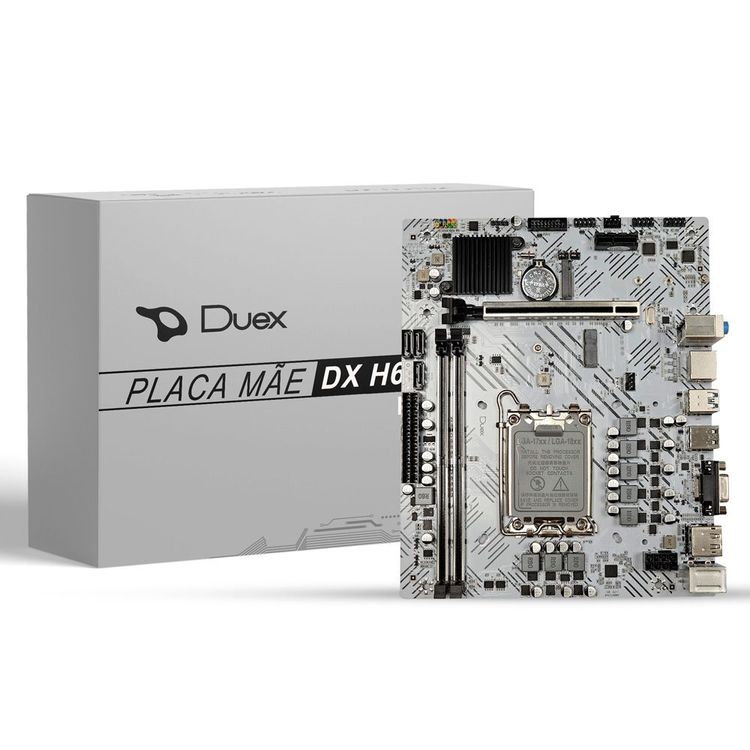 Placa Mãe DX H610ZG M.2 Intel LGA 1700 DDR4 White Edition